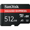 SanDisk Scheda microSD Express da 512 GB (Velocità di lettura fino a 880 MB/s velocità
