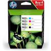 HP 903XL Nero Ciano Giallo e Magenta 3HZ51AE confezione da 4 Cartucce Originali ad