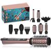 Cecotec Spazzola d'aria 10 accessori CeramicCare 10in1 AirBrush. 1200 W, asciugacapelli, arricciacapelli, volumizzatore, diffusore, schermo, funzione ionica, rivestimento in ceramica, controllo