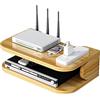 Hggzeg Scatola di immagazzinaggio del Router WiFi scaffale Galleggiante Rack TV Set-Top Box Rack di immagazzinaggio per la Gestione dei Cavi Multistrato Montato a Parete (jl01, Colore ciliegio)