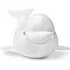 lilizzhoumax balena beluga Peluche 15.7" simulazione simpatico giocattolo balena beluga Peluche, morbido balena beluga Peluche Animale Marino Bambole Animali Selvatici bianco