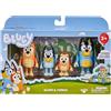 Bluey e Famiglia: Bingo, Bandit e Chili 4 figure pack articolato personaggi personaggi 2.5 in giocattolo da collezione ufficiale