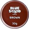 Blue Squid Pro, Pittura per il viso classica, colore marrone (30 g), professionale, a base d'acqua, confezione singola, articoli di make-up per viso e corpo per adulti, bambini ed effetti speciali
