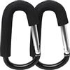 igadgitz Home U7096 Grande Ganci Passeggino Clip Passeggino Ganci Carrozzina Moschettone -Nero -2pz