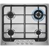 Electrolux PRONTA CONSEGNA - SPEDIZIONE IMMEDIATA Piano Cottura da Incasso a Gas 60 cm 4 Fuochi Inox Bruciatore Wok Griglie in Ghisa Serie 300 Soft Electrolux PX640UOV