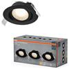 OSRAM Faretto da incasso LED Spot Set DIM 4,9W 120° Nero, set di 3 faretti da soffitto dimmerabili a taglio di fase, bianco caldo