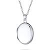 Bling Jewelry Grandi Piccoli Semplici Lisci Piatto Ovali Medaglioni Portafoto Collana Pendente Per Donne E Adolescenti Che Contengono Immagini Lucidato Argento .925 Medaglione