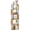 IBUYKE Librerie a Forma di S a 6 Ripiani,Libreria Verticale,Rovere WBC016K | Libreria Angolare Moderno Scaffali Espositivi Libreria da parete per Soggiorno Camera Da Letto Ufficio