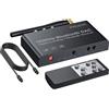 PROZOR Convertitore DAC con Telecomando IR Convertitore Audio con Ricevitore Bluetooth Adattatore Audio Digitale ad Analogico Supporta Controllo Volume/Muto/ON/OFF DAC Telecomando LPCM/PCM