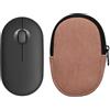 kwmobile Custodia Mouse Wireless per Logitech Pebble Mouse 2 M350s / M350 - Cover Mouse Wireless Gaming con Cerniera - Astuccio in Velluto a Coste e Neoprene - rosa antico