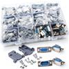 VISSQH VGA D-SUB DB15 Connettore Seriale a 15 Pin 3 File, Adattatore RS232 Maschio/Femmina Breakout con Copertura in Plastica - Set da 20 Pezzi
