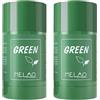 Mererke_Pretty Maschera viso al tè verde in stick, estratto di tè verde per la rimozione dei punti neri, pulizia profonda dei pori, maschera idratante all'argilla verde per il controllo dell'olio