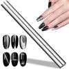 Vnjaoi Magnete per unghie super lungo, doppia testa, penna per unghie 3D, magnete per gatti, eye gel, per nail art, 3D, per studio