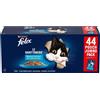 Purina Felix FELIX LE GHIOTTONERIE Jelly Multipack Gatto con merluzzo salmone tonno e platessa 44x85 gr