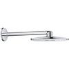 Grohe 26475000 Soffione Rainshower Cosmopolitan 310 a 2 Getti con Braccio a Parete, Cromo, Tondo, 400 mm