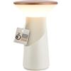 BRILONER - Pilia lampada da tavolo senza fili, touch dimmer continuo, ip44, cavo usb-c, lampada da scrivania senza fili, comodino, German Design Award 2026, 15 x 24 cm, grigio caldo coffee