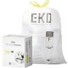 EKO - Sacchetti Pattumiera - Code F - 110 Pezzi - 50 Litri - Ultra Resistenti Anti-Perdita con Laccetto - Bianchi - Ideali per Cucina e Uso Domestico