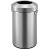 EKO Pattumiera con Coperchio Aperto, Finitura in Acciaio Inox Spazzolato, 60 l
