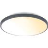 BRILONER - Plafoniera LED, dimmerabile, paralume decorativo, da bianco caldo a bianco neutro, lampada soffitto, 38 x 6,5 cm, antracite