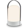 BRILONER - Lampada da tavolo senza fili, touch dimmer continuo, funzione memoria, ip44, cavo usb-c, per esterni, lampada da comodino ricaricabile, 14.5 x 13.5 x 24 cm, grigio chiaro antracite