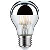 Paulmann 28670 Lampadina LED filamento AGL 6,5 Watt lampadina testina a specchio argentato 2700 K bianco caldo E27