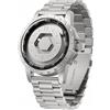 EUTOUR Orologio Magnetico da Uomo Cuscinetto a Sfera Moda Semplice Nessun Vetro Quarzo Orologi da Polso da Uomo 42mm Cinturino in Acciaio Inossidabile Argento
