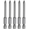 QUARKZMAN 5Pz #1 Punte Cacciavite Phillips PH1 1/4 Gambo Esagonale 2.56 (65mm) Lungo Acciaio S2 Magnetiche Inserti per Avvitatore Cacciavite Elettrico Punte Trapano 0.177 (4.5mm) Asta