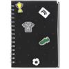 Juventus - Notebook con Patch, Quaderno a Quadretti, Prodotto Ufficiale