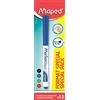 Maped 741832LM - Confezione da 12 pennarelli sottili cancellabili a secco, colore: nero x4, blu x4, verde x2, rosso x2 741832LM