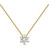 MIORE collana da donna con diamanti 0,20 ct in oro giallo 14 kt 585 - lunghezza 45 cm