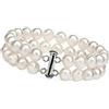 Treasure Bay Elegante braccialetto di perle d'acqua dolce di grado AA per Donna, 7 mm, (bianco)
