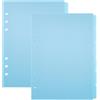 PH PandaHall Divisori per Raccoglitori A5, 6 Fogli, 6 Fori, Separatori in Plastica Blu con Linguette Divisori per Quaderni Pianificatori Ufficio Scuola Studente Insegnante
