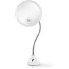 Mirrorvana Specchio ingranditore 10X con collo flessibile per trucco - specchio da tavolo con ventosa per bagno, toeletta e viaggio - Magnifying Makeup Mirror - 17cm x 17cm (Rotondo)