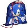 mybagstory - Borsa da piscina per ragazzo Sonic - Blu - Bambino - Scuola - Borsa per bambini - Misura 44 cm - Spalline regolabili - Spago - Idea regalo