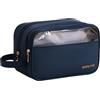 erised's bifrost Borsa Cosmetici Impermeabile Portatile con Cerniera Dorata per Donne/Beauty Case/Apertura Larga/Organizer in Pelle PU con Maniglione Laterale/Essential da Viaggio/Porta Smalti e Skincare