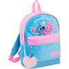 Disney Stitch & Angel, zaino per adulti, ragazzi e bambini, zaino da scuola da donna, idea regalo, Blu, Etichettalia unica