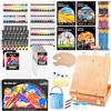 Shuttle Art Kit per Pittura Artistica, 168 Pezzi, Kit Artistico Deluxe con Pittura, cavalletto in Legno, Tele, tamponi di Carta, pennelli e Altri Accessori artistici per Adulti, Bambini e artisti