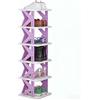 JINYAOSHI Scarpiera pieghevole a più livelli, organizer portatile per scarpe per ingresso/bagno/camera da letto, ripiano salvaspazio in plastica (viola, 6 piani)