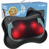 Zyllion Shiatsu massaggiatore per schiena e collo, cuscino massaggiante per tessuti profondi con impasto 3D e calore per alleviare il dolore muscolare, colore nero (ZMA-13-BK)