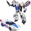 Transformers Age of the Primes, Deluxe Class, Smokescreen, action figure convertibile da 13 cm, giocattoli di robot dagli 8 anni in su