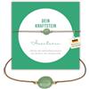 happymaker - Bracciale avventurina da donna, bracciale fatto a mano con pietre preziose pietra verde con perline dorate e confezione regalo come regalo di incoraggiamento per gli esami