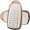 ATFIGII Custodia per chiave elettronica compatibile con Chery Omoda 5 Tiggo 7 Tiggo 8 Tiggo 8 Pro per Jaecoo 7 custodia protettiva per chiave in TPU con 4 pulsanti A bianco