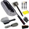 Wootap 10PCS Kit di Pulizia Auto, Kit Multiuso per Polvere Auto, Strumento per Pulizia Vetri Auto, Spazzole per Dettagli Auto, Set di Spazzole per Lavaggio Auto, Camion, Motocicletta, Bicicletta