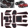 BSTW Compatibile con Kia Stonic 2018-2025 Tappetini Antiscivolo per Kia Stonic GT-Line S Tappetini in Gomma per Console Centrale, Porta Bicchieri, Scanalatura Porta (Rosso)