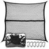 UIHOL Rete Bagagliaio per Auto, Portabagagli Organizer può Essere Esteso a 120x120cm, con 6 Moschettoni, Il Bordo Elastico Tiene i Carichi più Saldamente