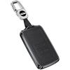 ontto Custodia per chiave auto, protezione per chiavi dell'auto, adatta per Renault Austral 2025 2024 2023 2022, custodia in metallo, custodia per chiavi in pelle, 4 tasti, accessori, D nero