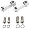 Larcele Prolunga per specchietto retrovisore moto, 10 mm, 8 mm, supporto per specchietto retrovisore moto, supporto per aumento dello specchietto retrovisore MT/YSZ-01 multistrada (argento)