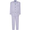 El Búho Nocturno Pigiama Uomo Lungo Cotone 100% - Popeline Set Classico Due Pezzi Giacca Maniche Lunghe Bottoni - Abbigliamento Notte Ospedale Leggero Autunno Estate Taglie Forti - Bianco 1539, XL