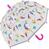 X-brella Ombrello colorato per bambini a forma di unicorno trasparente, Trasparente, small, Classico