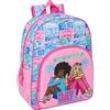 safta BARBIE - Zaino scolastico per bambini, adattabile a carrello, ideale per bambini in età scolastica, comodo e versatile, qualità e resistenza 33 x 14 x 42 cm